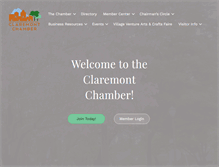 Tablet Screenshot of claremontchamber.org